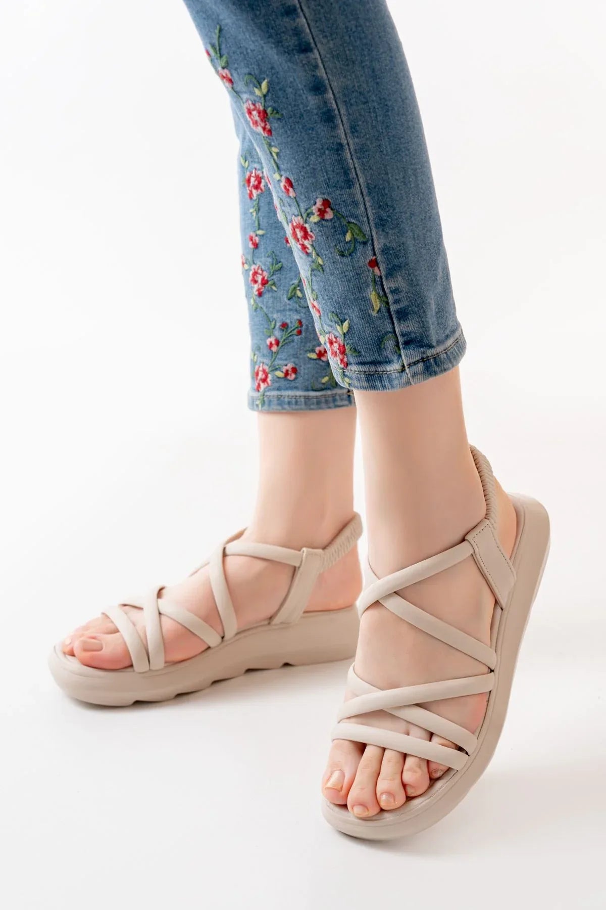 841-841 Sandales femme à élastique - Justyol