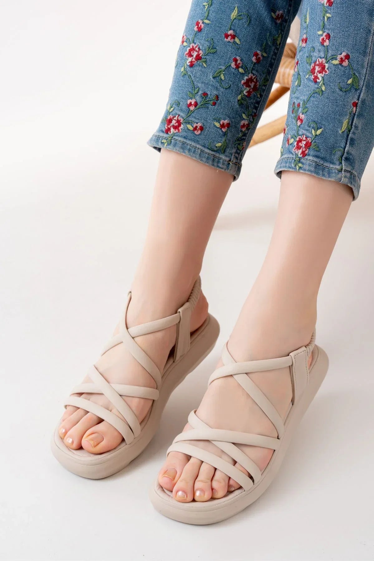 841-841 Sandales femme à élastique - Justyol