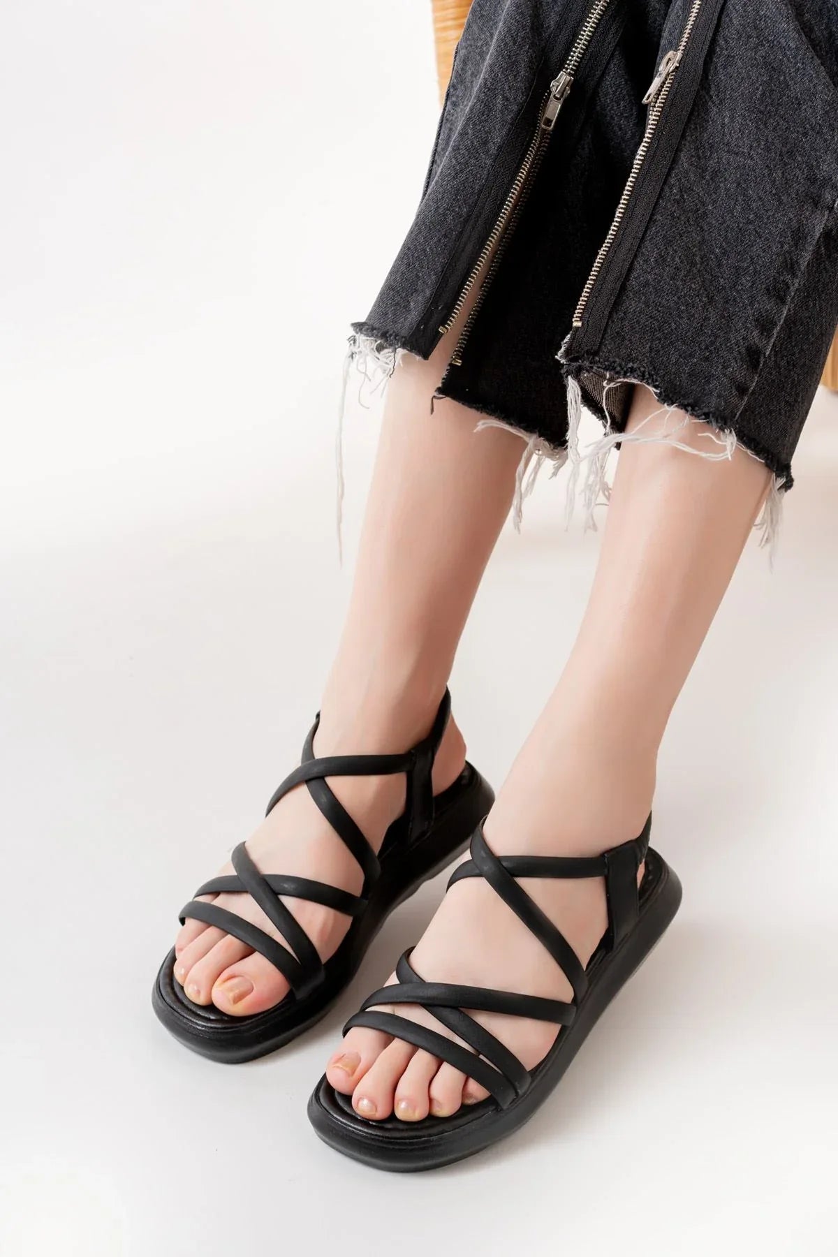 841-841 Sandales femme à élastique - Justyol