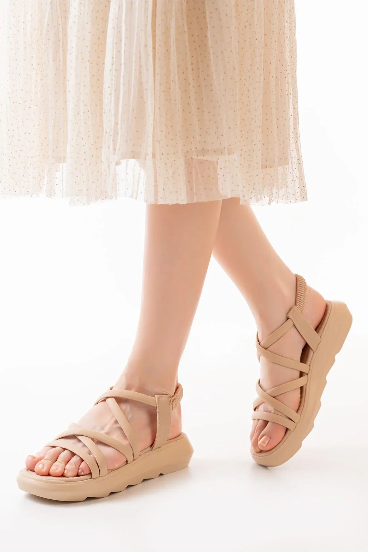 841-841 Sandales femme à élastique - Justyol