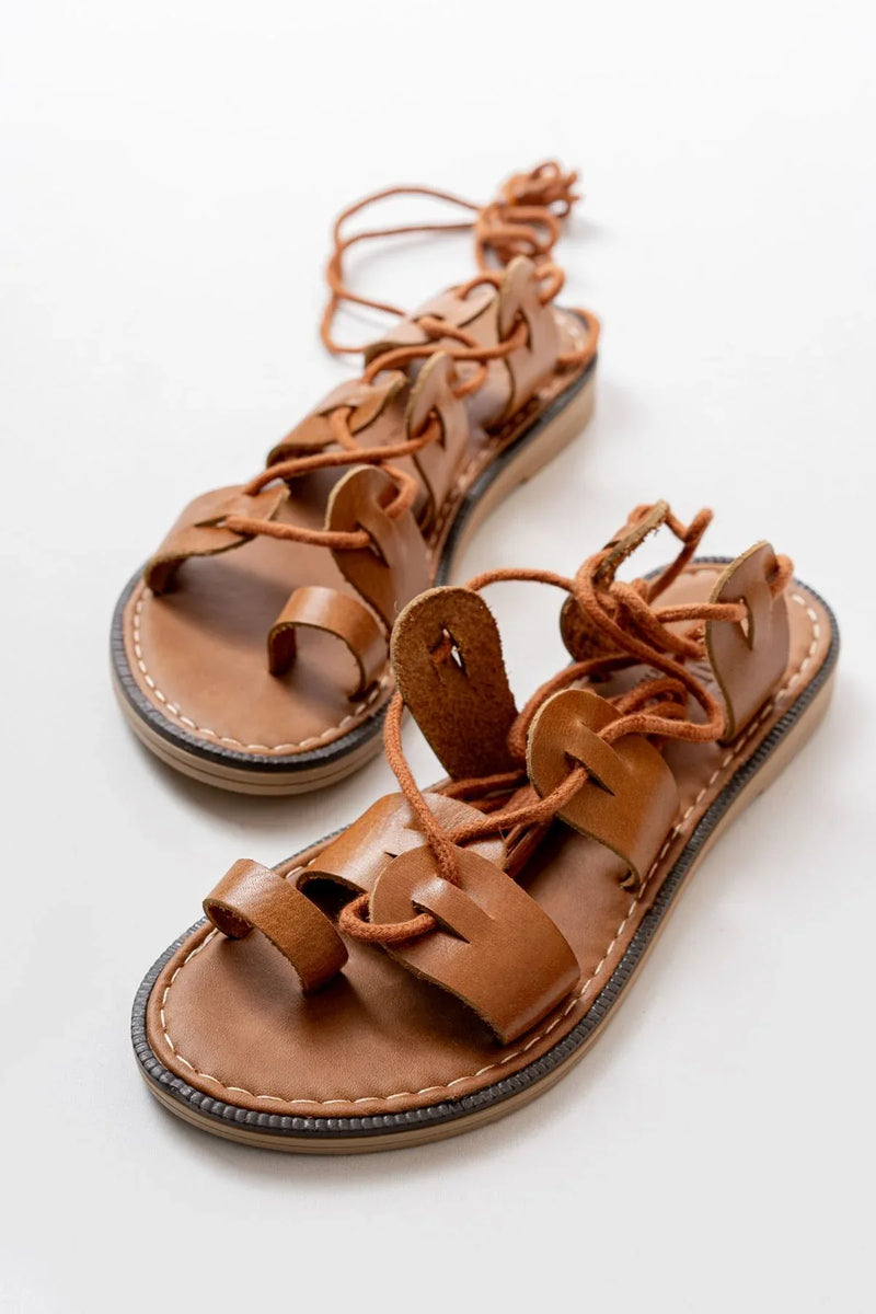 205-01 Sandales femme orthopédiques en cuir véritable avec lanières à la cheville