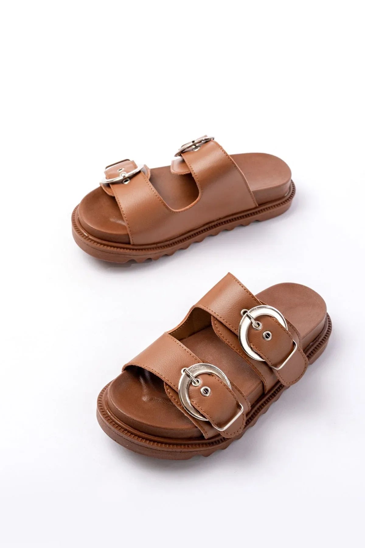 dm-6010Mules femme avec boucles décoratives et semelle confortable - Justyol