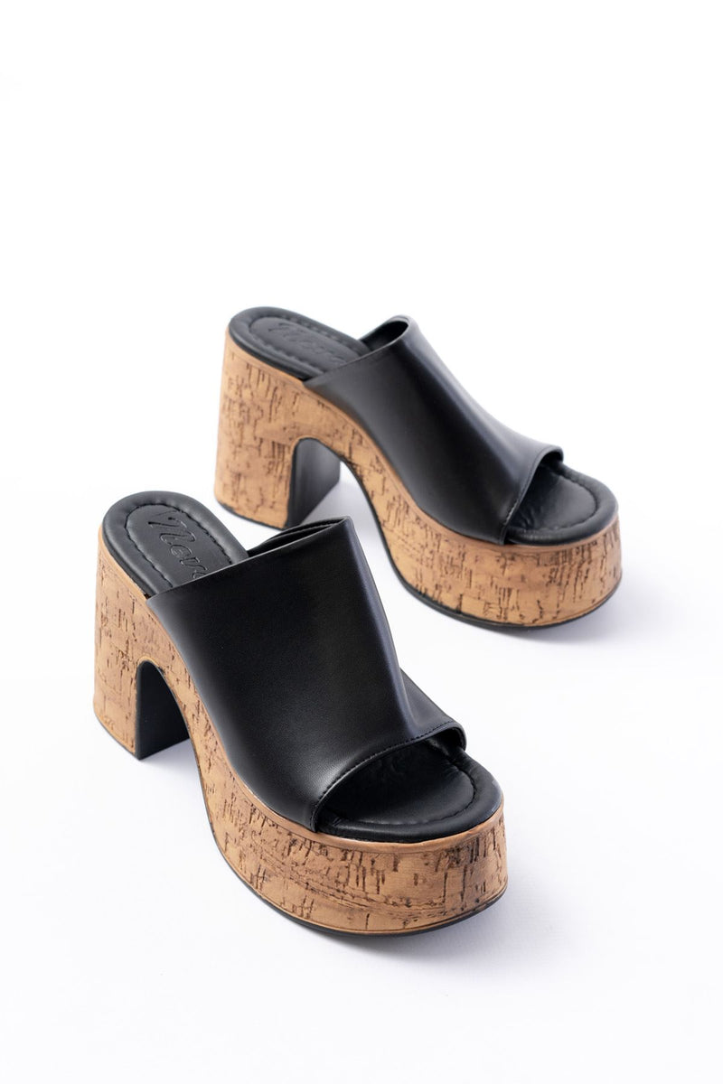 Mules Femme à Plateforme Haute 11 cm Style Liège