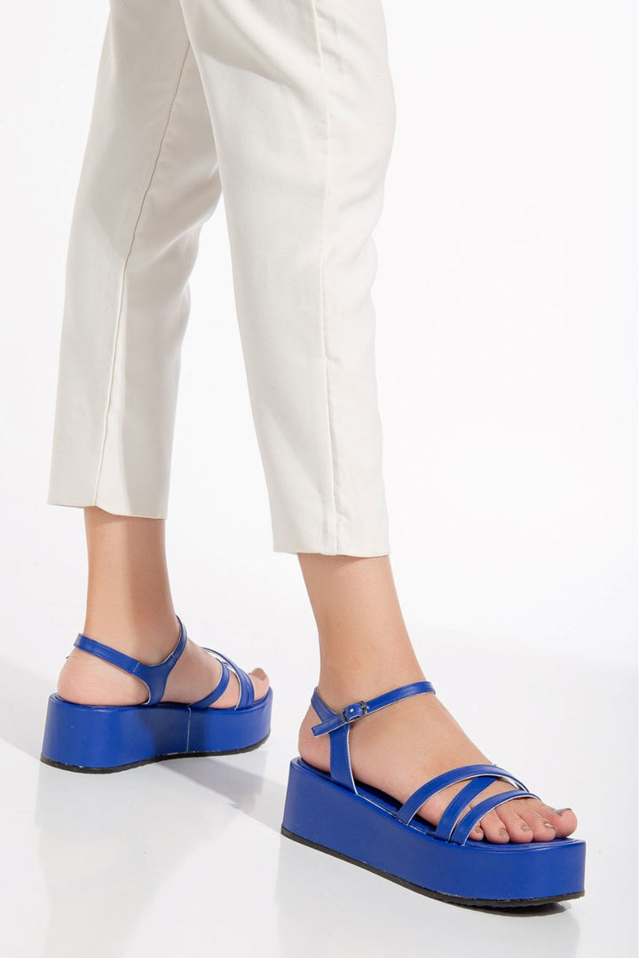 Sandales femme plateforme 5 cm – Sandales estivales confortables à bride ajustable