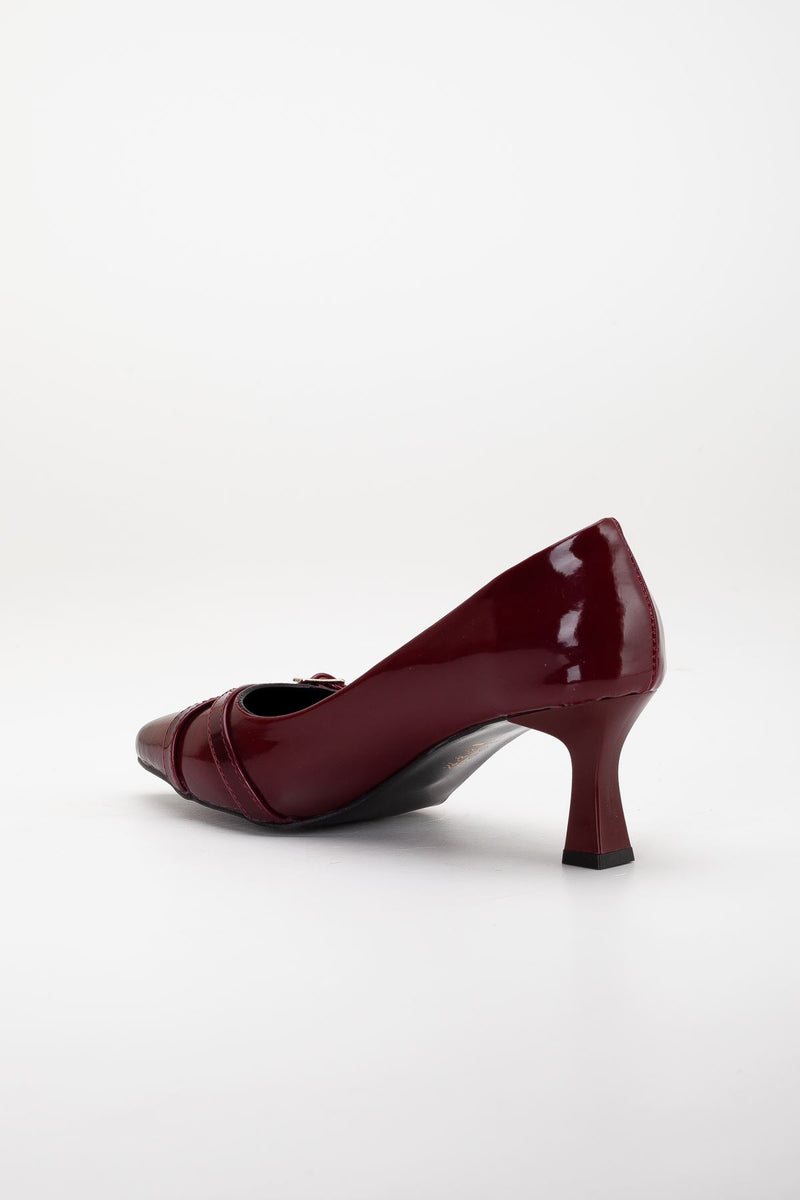 Escarpins Femme Lora en Similicuir à Talon 5 cm avec Boucle