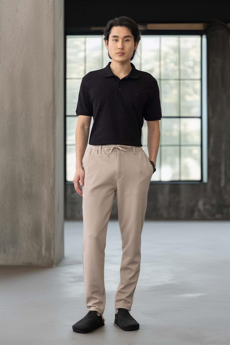 Pantalon Homme Akira en Maille Piqué Stretch