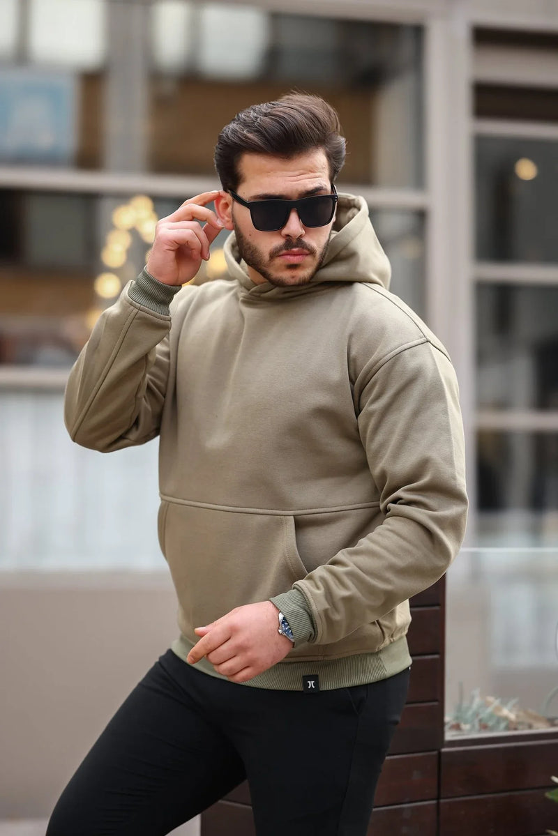 Hoodie Doux en Fleece Brossé - Confortable et Pré-Lavé, Idéal pour Toutes Occasions