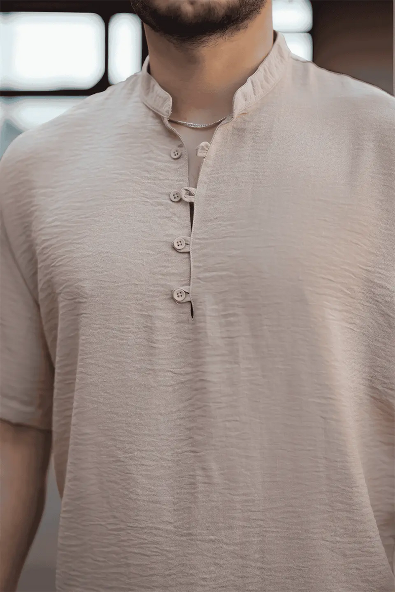 chemise oversize homme bambou manches courtes