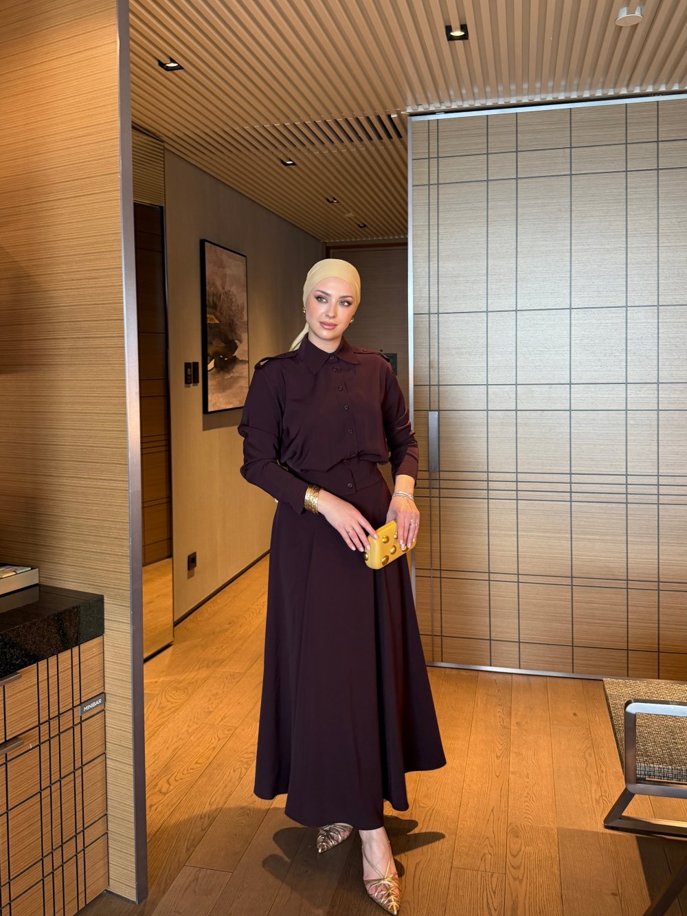 Ensemble femme blouse et jupe fluide – Élégance moderne