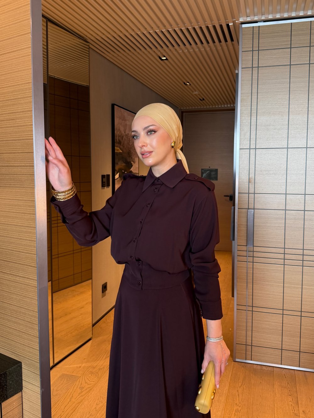 Ensemble femme blouse et jupe fluide – Élégance moderne