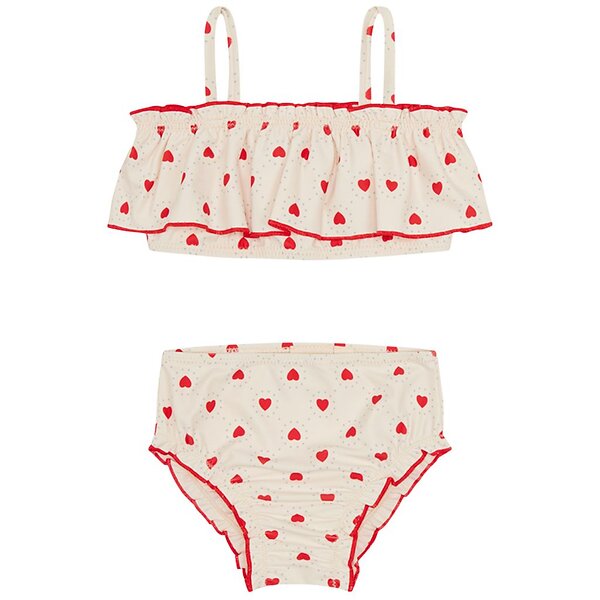 Maillot de Bain Fille 2 Pièces – Haut à Bretelles avec Volant & Culotte