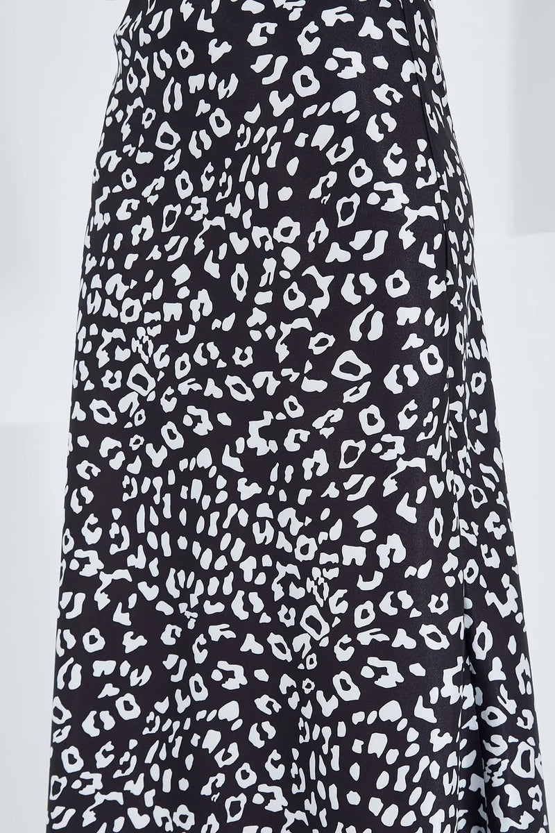 Jupe satin femme – Jupe midi fluide élégante 100% polyester