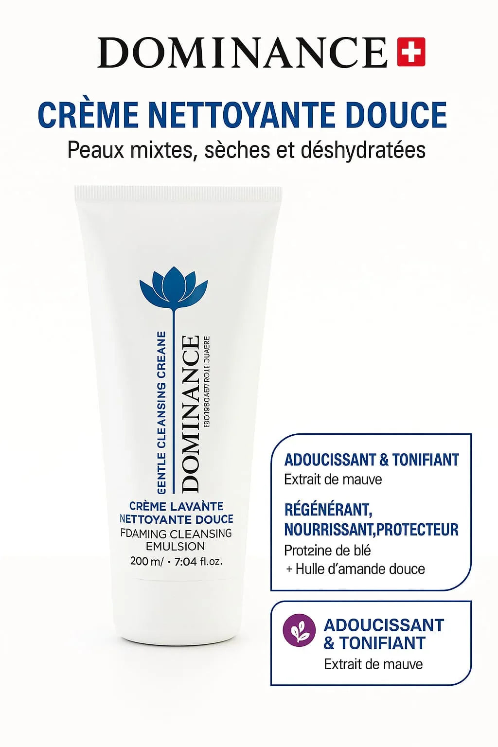 DOMINANCE CREME NETTOYANTE DOUCE – 200 ML - Justyol