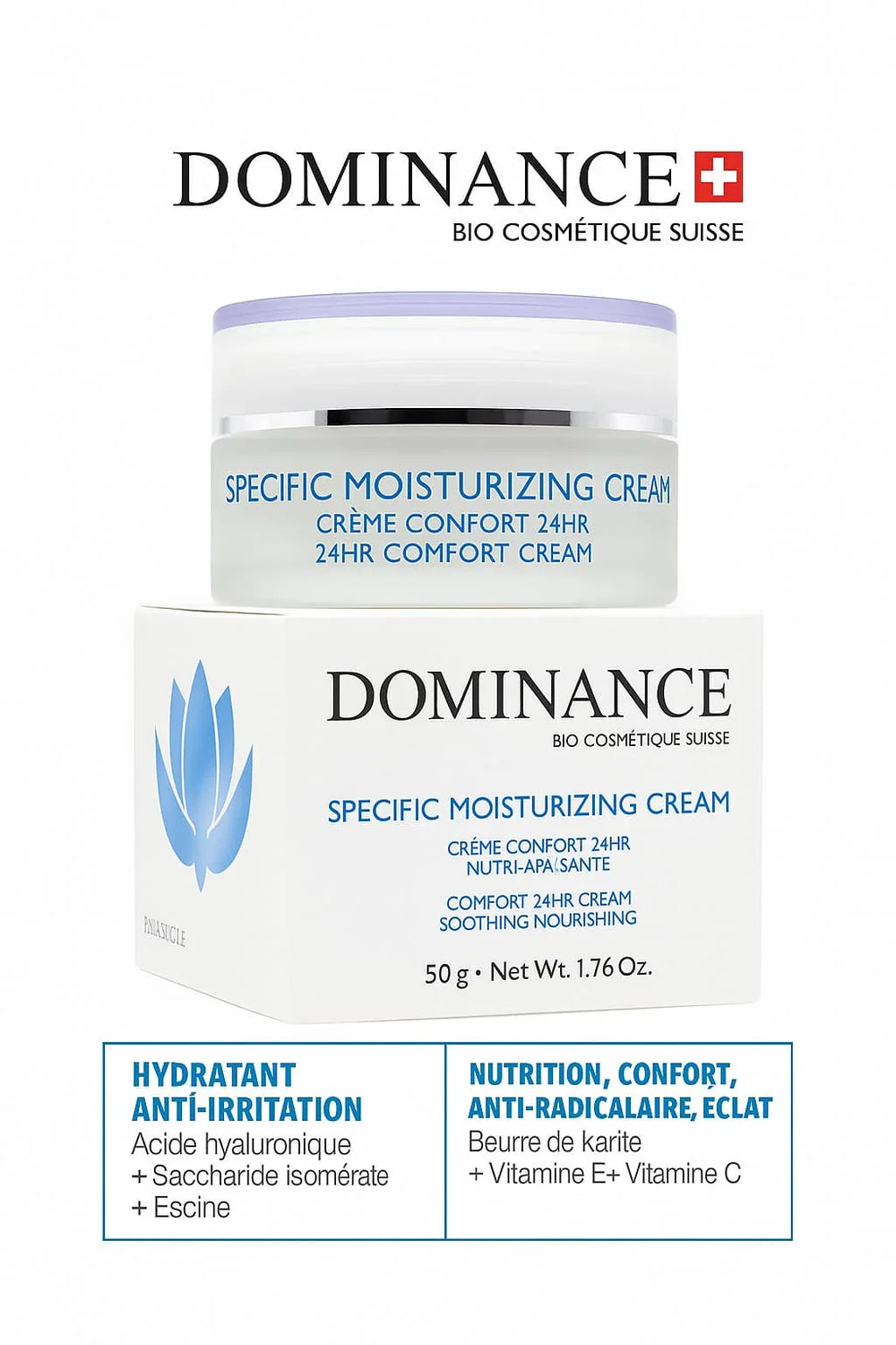 DOMINANCE CRÈME CONFORT HYDRATANTE 24H