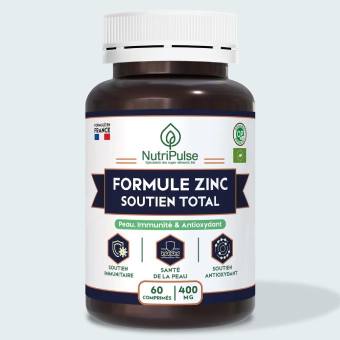 NutriPulse Formule Zinc Soutien Total, Peau, Immunité & Antioxydant 60 Comprimés