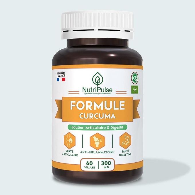 NutriPulse Formule Curcuma 300mg – Soutien Articulaire, Santé Digestive & Anti-Inflammatoire Naturel – 60 Gélules