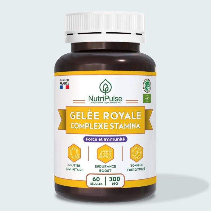 NutriPulse Gelée Royale 300 mg – Énergie, Vitalité & Soutien Immunitaire – 60 Gélules