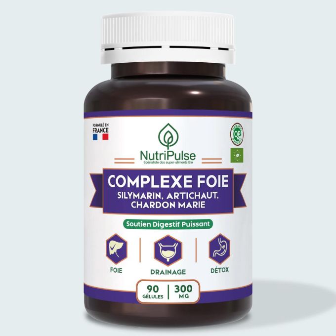 NutriPulse Chardon Marie 300mg - Complexe Silymarin Soutien Digestif & Détox du Foie 90 Gélules