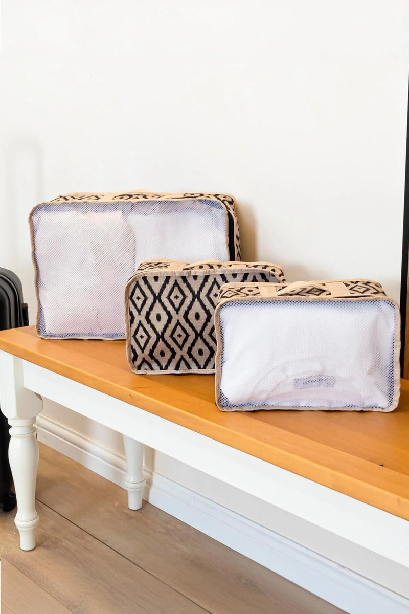 Set de 3 Organisateurs de Valise Boho