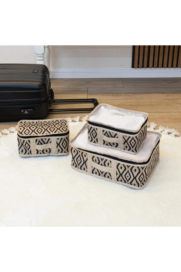 Set de 3 Organisateurs de Valise Boho