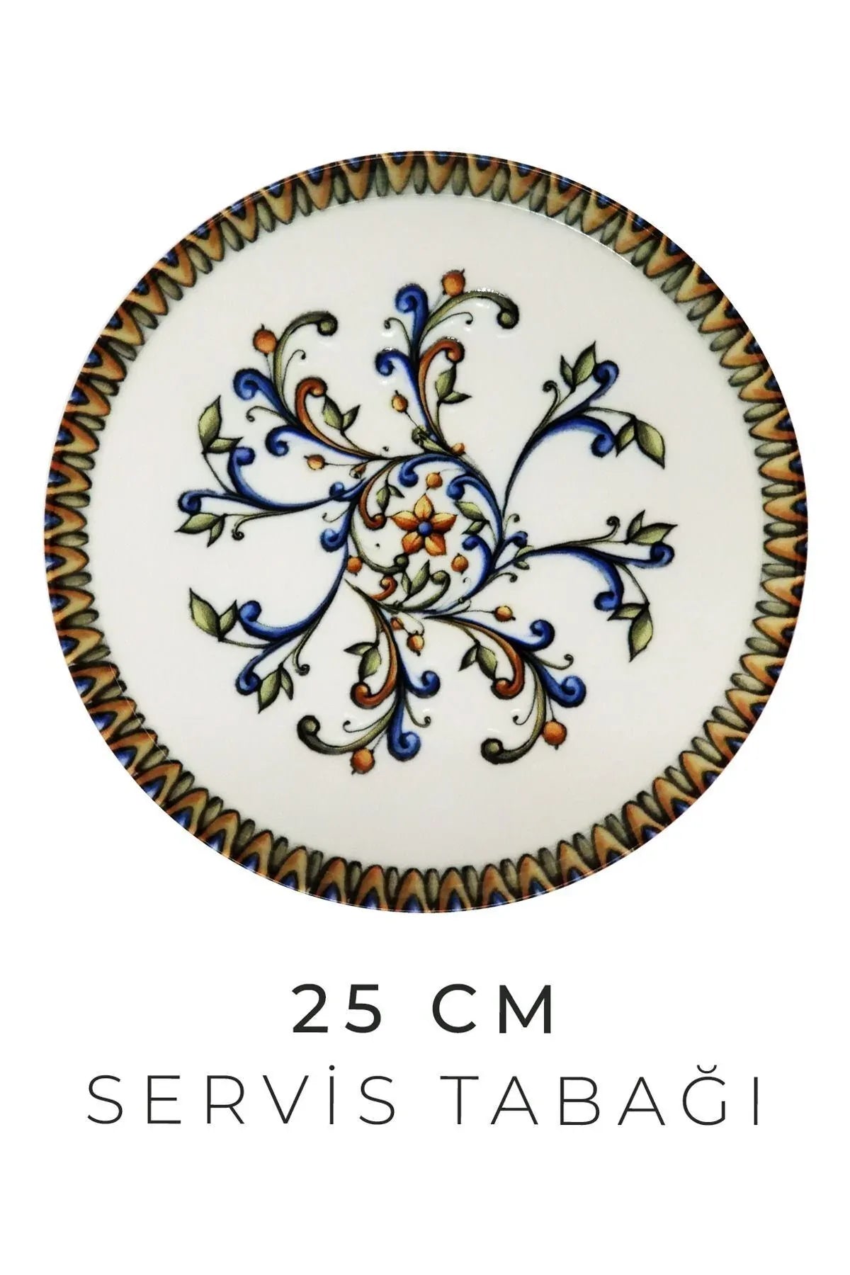 Service de table en porcelaine New Bone « Baroque Printemps » 24 pièces pour 6 personnes – Assiettes, bols à soupe et plats de service - Justyol