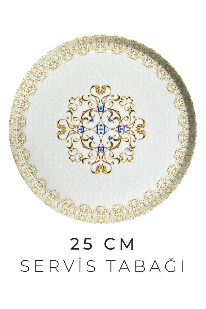Service de table en porcelaine New Bone « Valse Florale » 18 pièces pour 6 personnes – Assiettes et bols à soupe