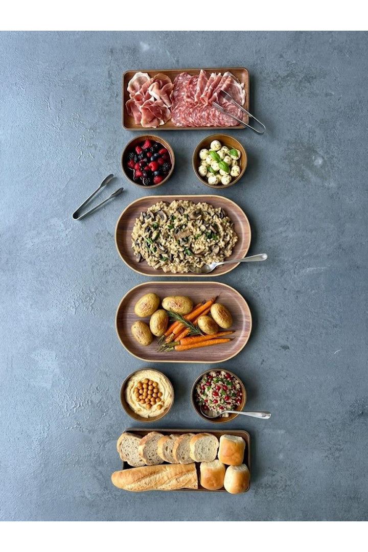 Set Petit-Déjeuner 8 Pièces Effet Bois