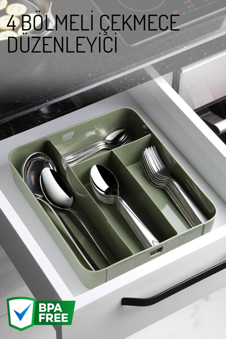 Organisateur de Tiroir 4 Compartiments – Rangement Multifonction