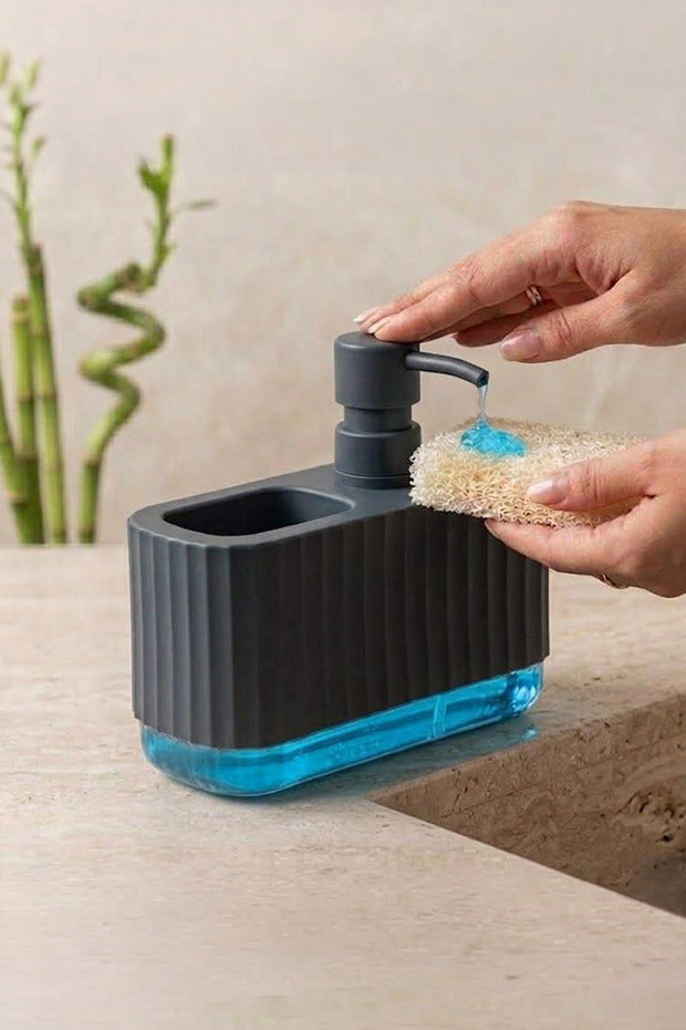Distributeur de Savon Liquide avec Porte-Éponge
