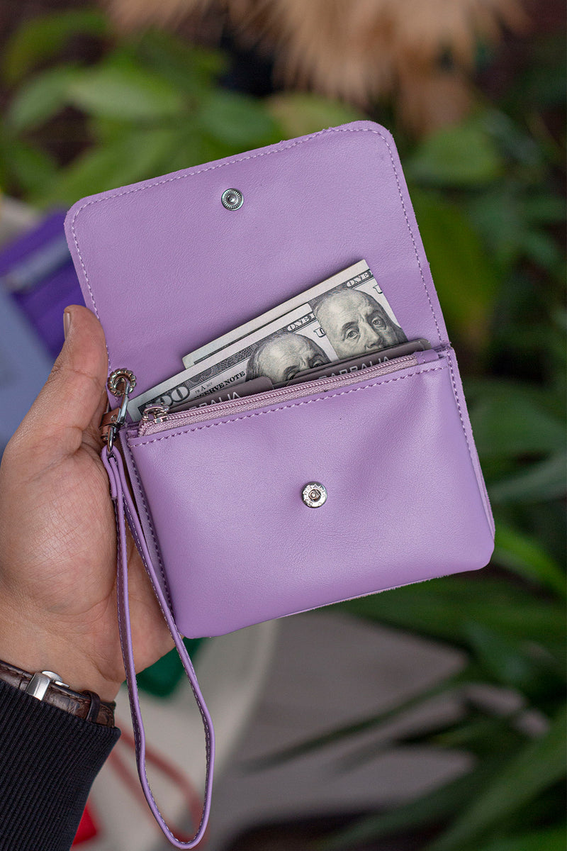 Portefeuille Femme Élégant en Cuir – Multicolore et Pratique