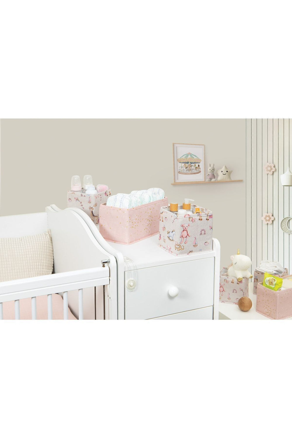 Ensemble de 3 Organisateurs de Tiroir pour Chambre d'Enfant 28x14x14 cm + 14x14x14 cm