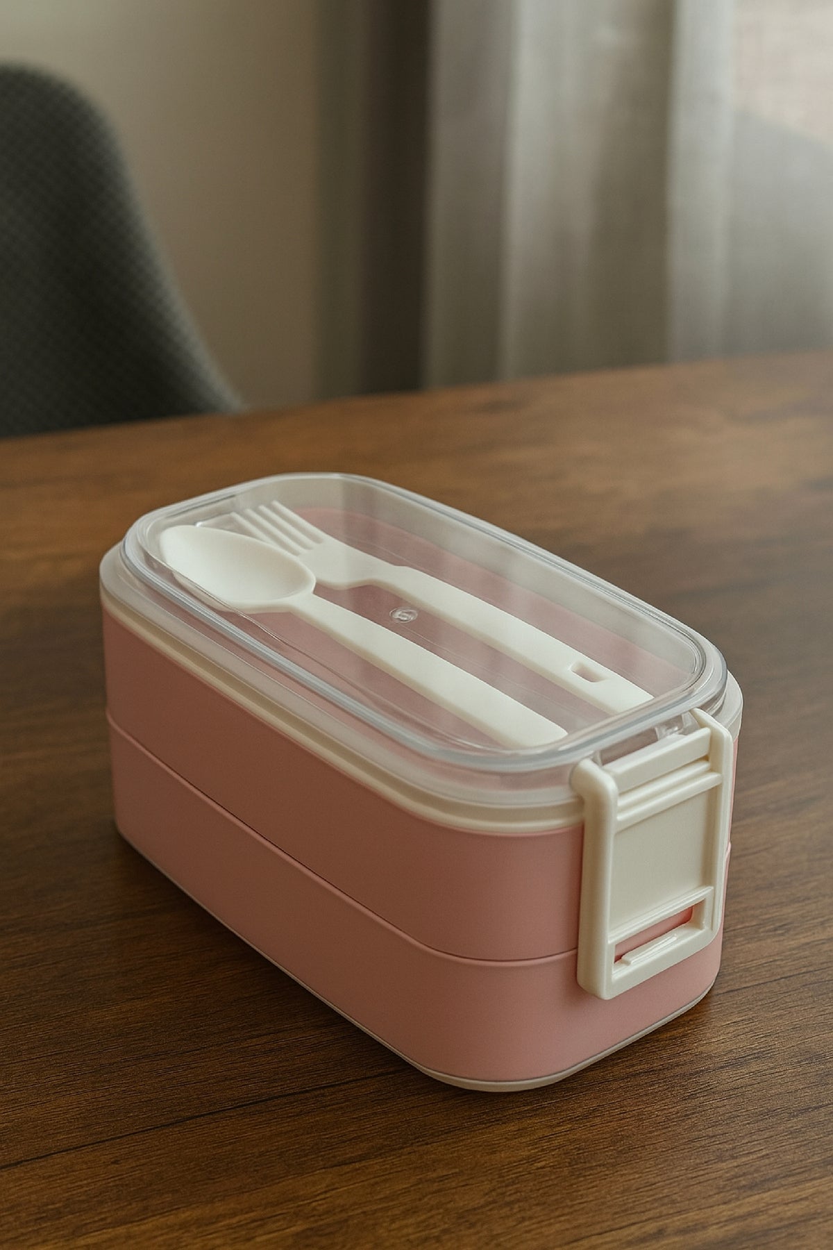 Boîte Repas 2 Étages avec Couverts – Lunch Box Hermétique Réutilisable