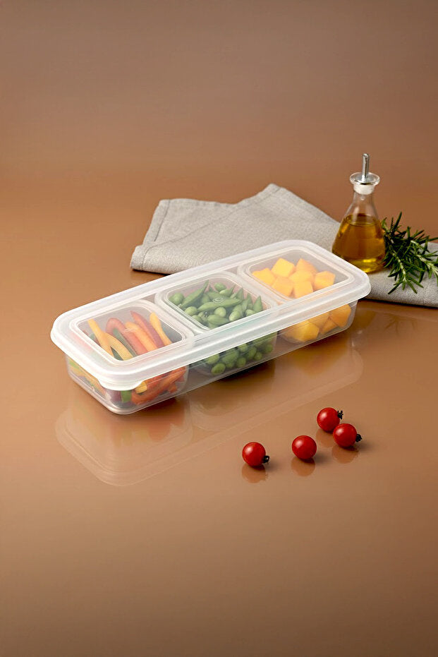 Boîte de Conservation Compartimentée avec Couvercle pour Petit-Déjeuner