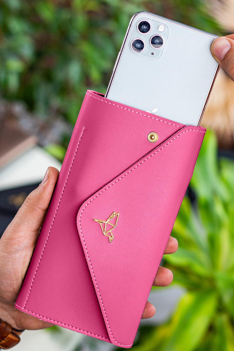 Enveloppe Téléphone et Boîtes de Pièces - Cuir Synthétique, Design Élégant et Pratique