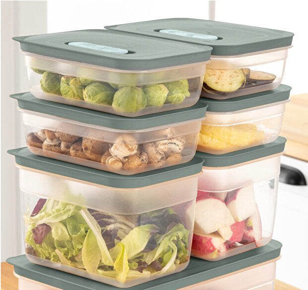 Lot de 7 Boîtes de Conservation pour Fruits et Légumes avec Aération