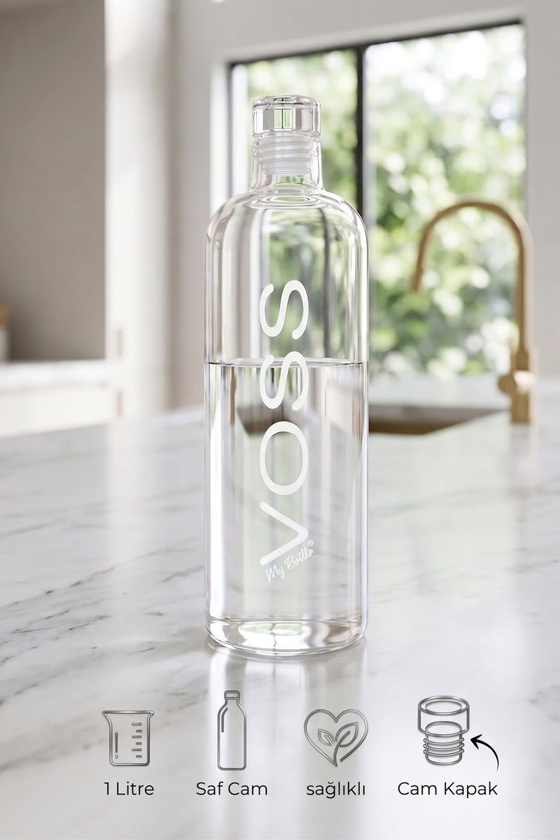 Gourde en Verre Hermétique Voss My Bottle – 1 Litre