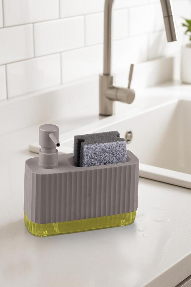 Distributeur de Savon Liquide avec Porte-Éponge