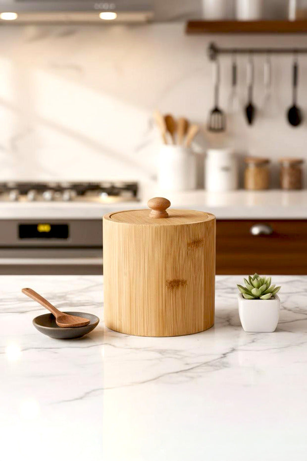 Kitchen Life Bocal Pisa en Bambou 10 × 12 cm