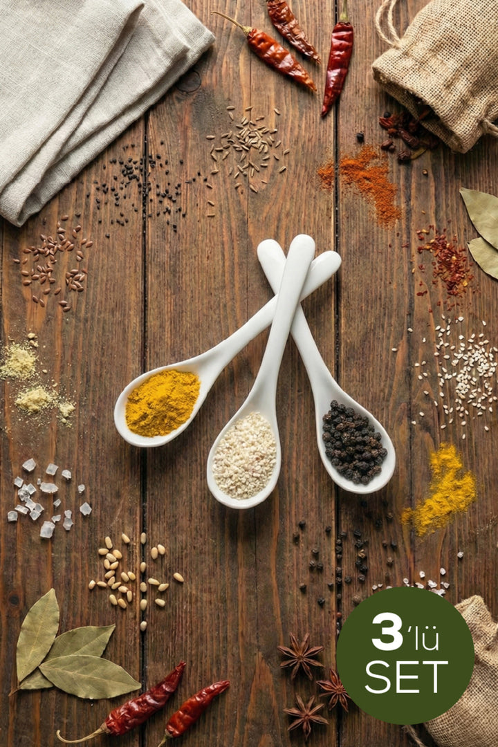 Lot de 3 Cuillères à Épices en Plastique – Accessoires de Cuisine