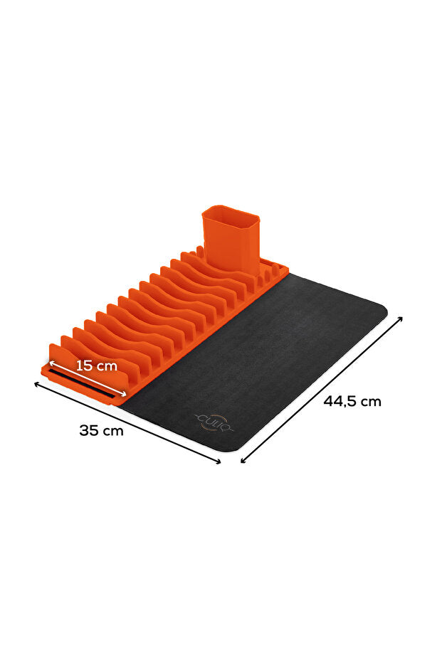 Lot de 2 Sets Égouttoir à Vaisselle avec Tapis Absorbant