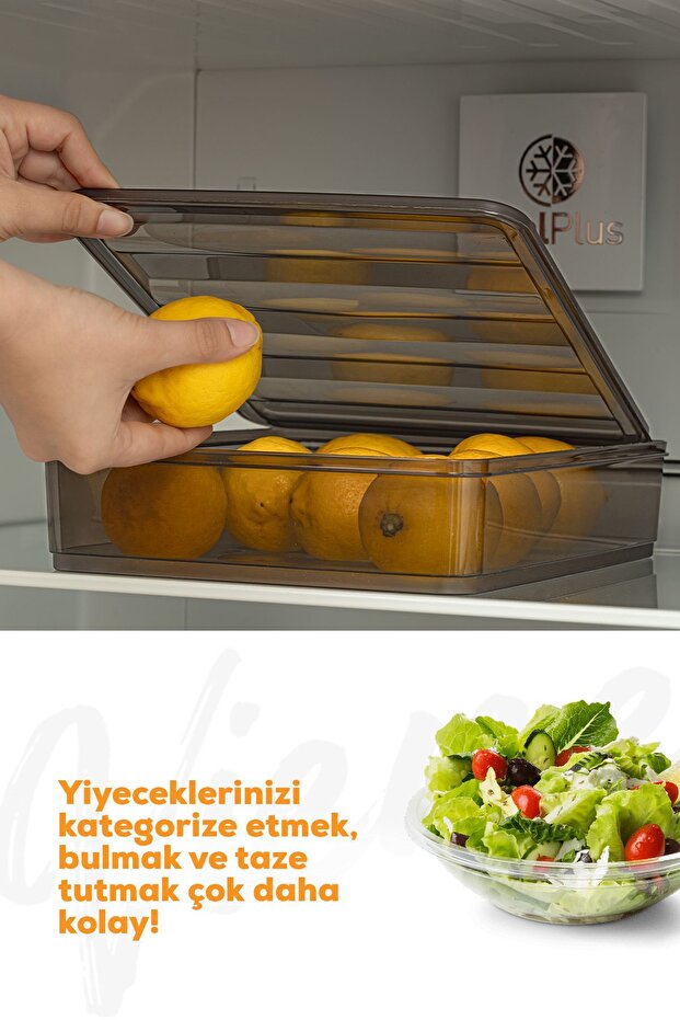 Set de 2 Organisateurs de Réfrigérateur Grande Capacité 3,5 L