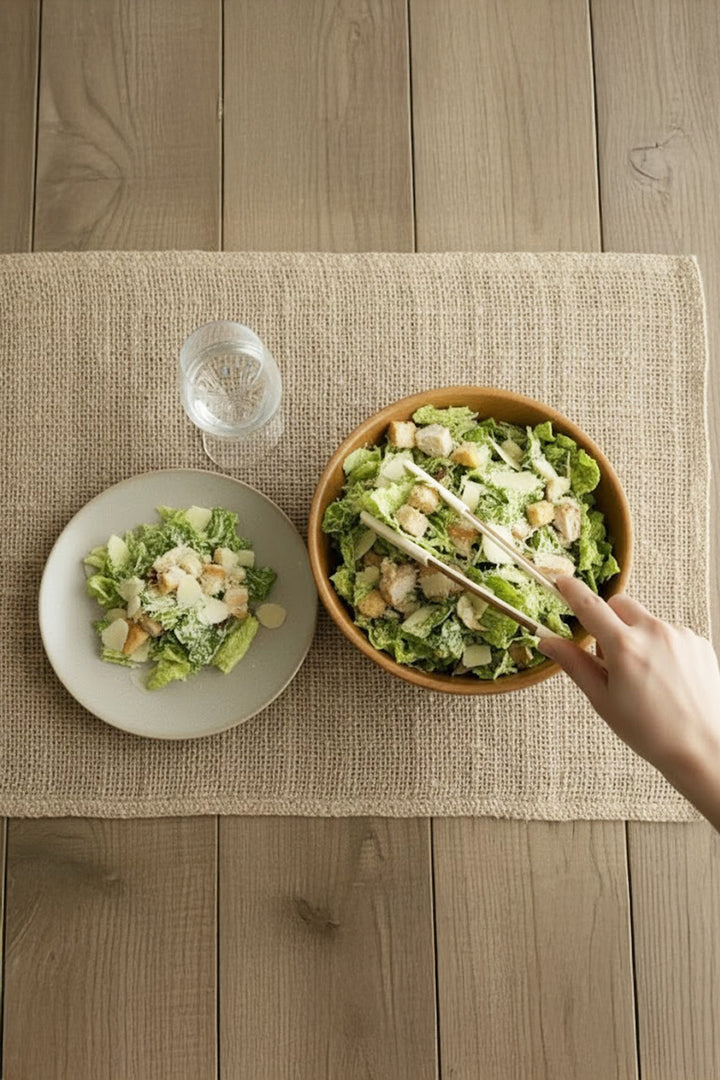 Pince de Cuisine en Acacia avec Embouts en Silicone 33,5 cm