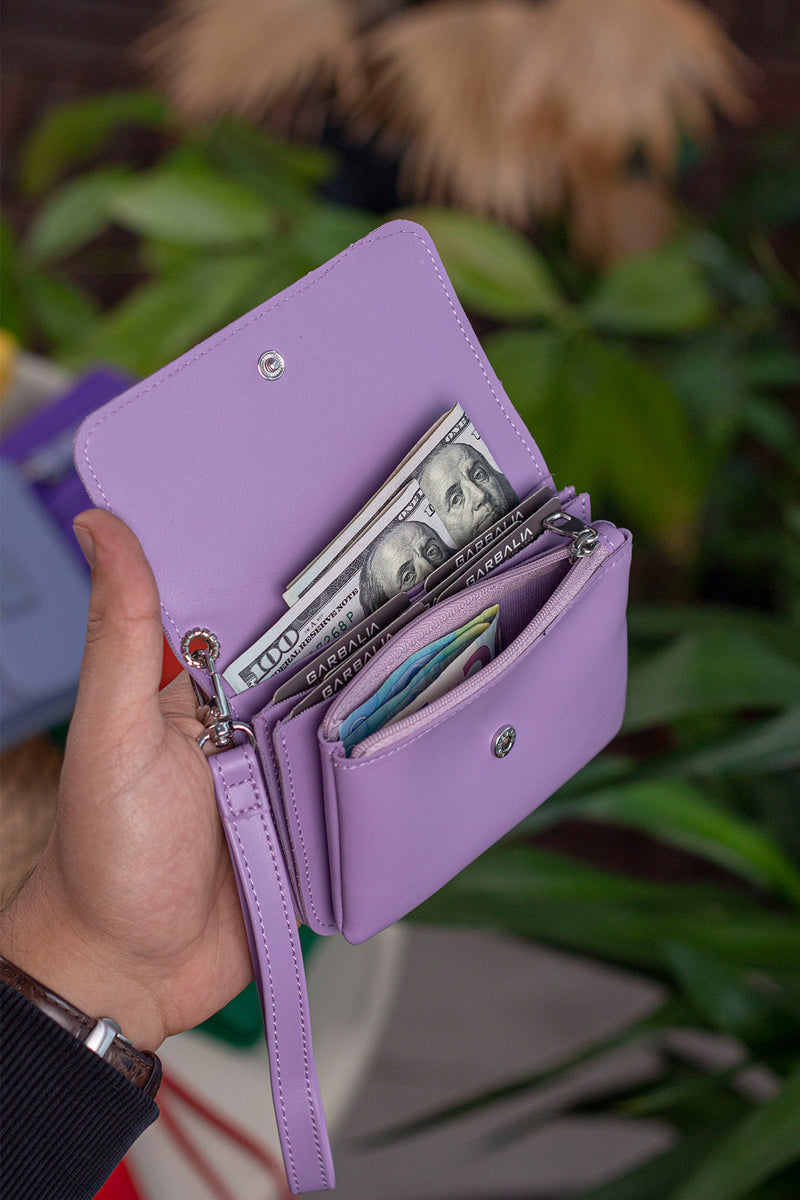 Portefeuille Femme Élégant en Cuir – Multicolore et Pratique