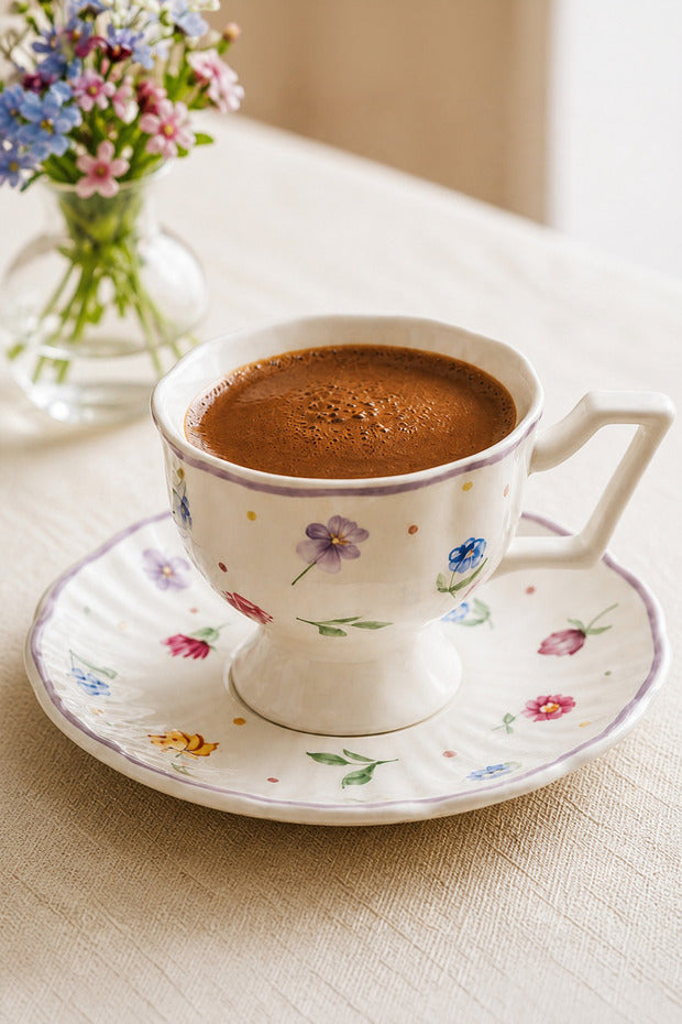 Service à Café en Porcelaine 4 Pièces pour 2 Personnes – 100 ml