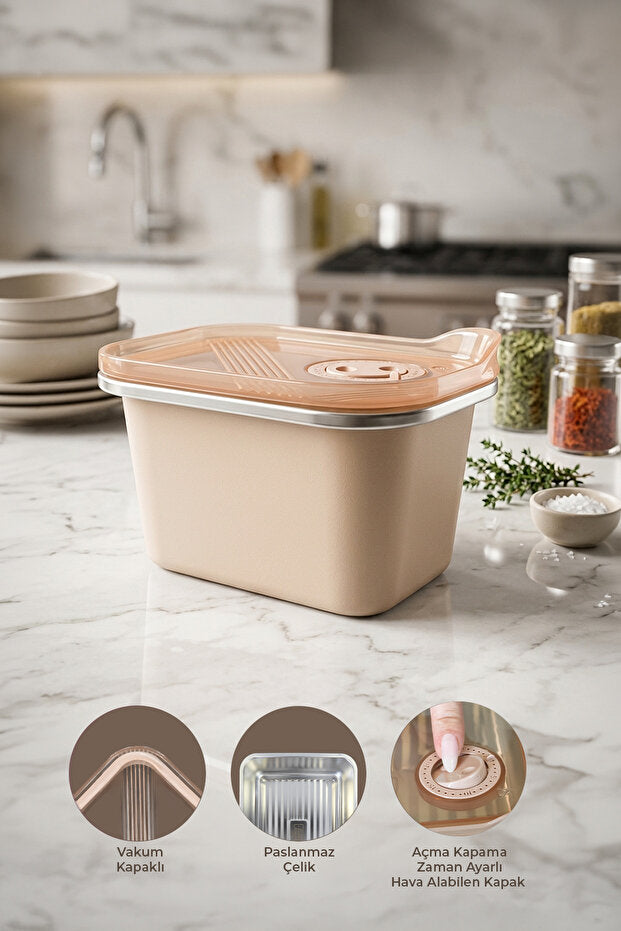 Boîte de Conservation Sous Vide en Inox 304 – 500 ml | Contenant Alimentaire avec Couvercle