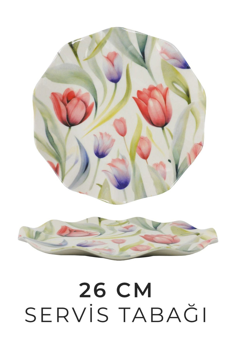 Service de table en porcelaine 6 personnes – Design rond moderne et durable
