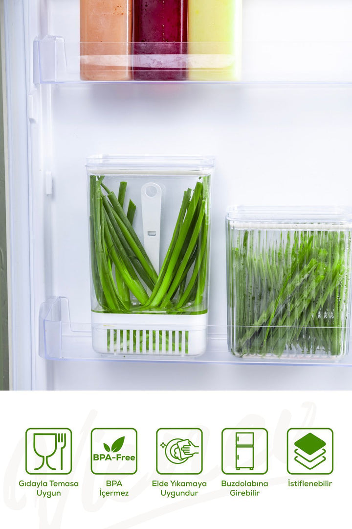 Boîte de conservation pour fruits et légumes 2,9 L avec panier égouttoir – Sans BPA