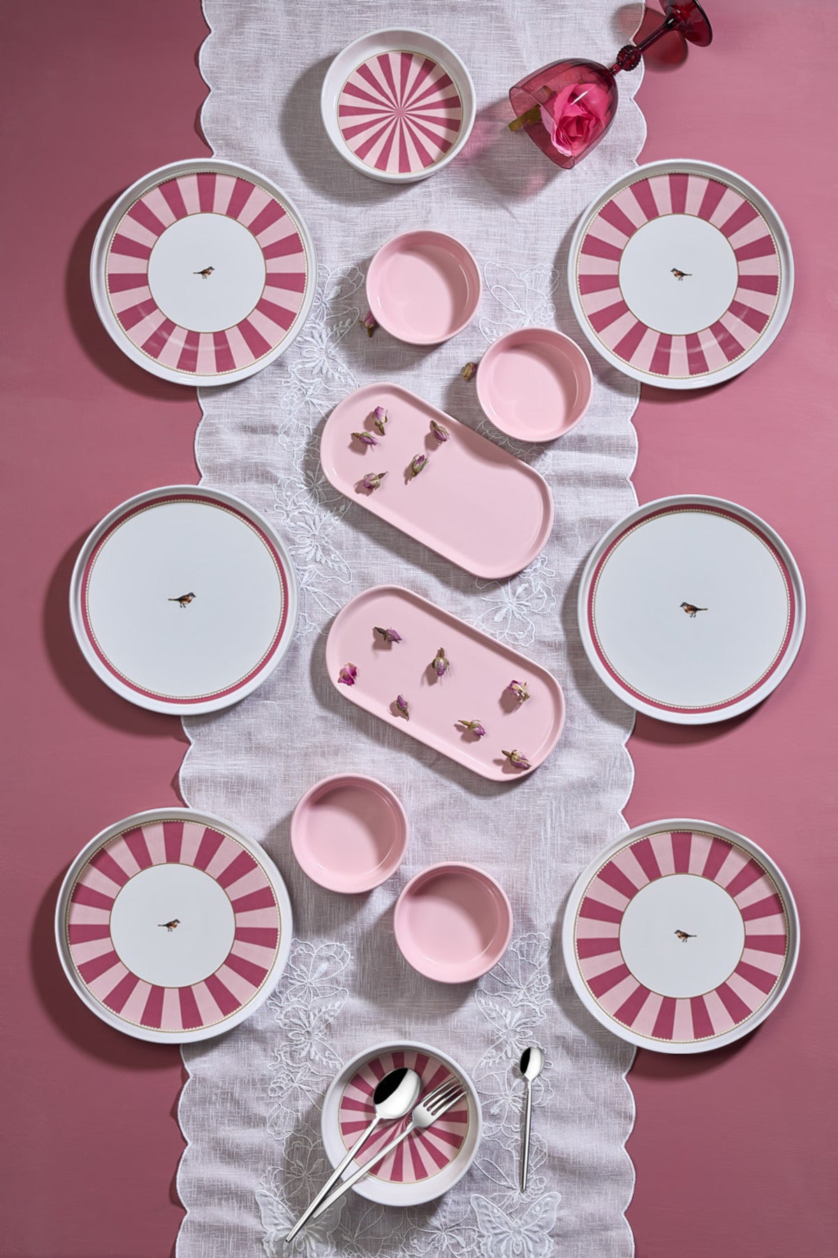Service Petit-Déjeuner Lovely Birds 14 Pièces pour 6 Personnes