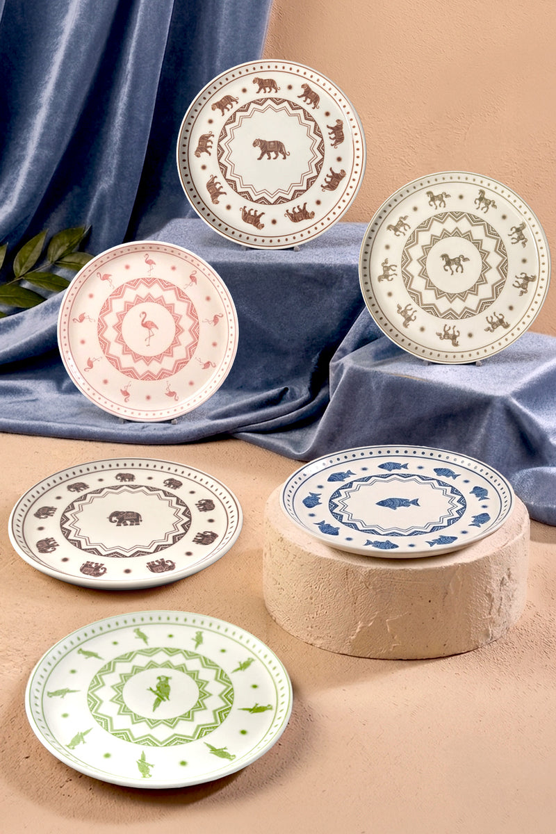 Set de 6 Assiettes à Dessert en Céramique Anatolienne 20 cm