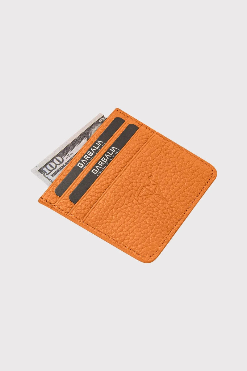 Porte-cartes unisexe fin en cuir véritable motif tressé – Noir Cape